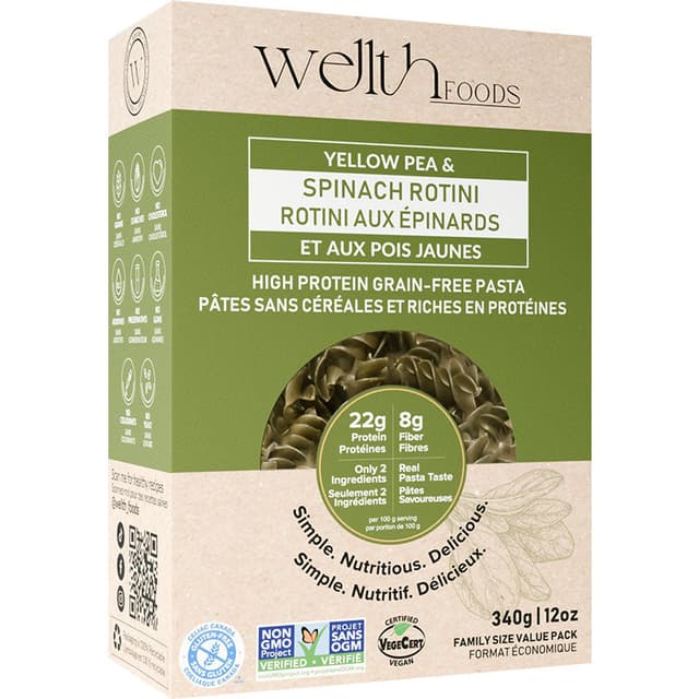 Wellth High Protein Grain-Free Pasta 340 Grams Expires 08/2026